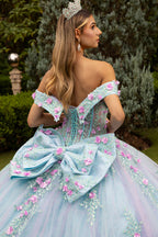 Vestido de baile floral 3D com ombros à mostra da GLS Gloria GL3523