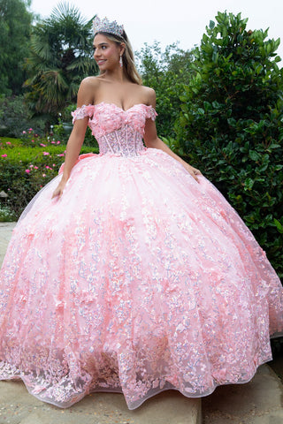 3D-Schmetterlings-Ballkleid mit schulterfreiem Schnitt von GLS Gloria GL3526
