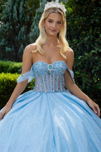 Off Shoulder Corset Ball Gown by GLS Gloria GL3527