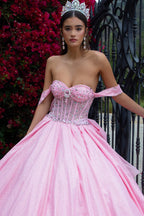 Off Shoulder Corset Ball Gown by GLS Gloria GL3527