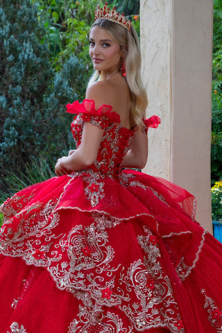 Besticktes schulterfreies Ballkleid von GLS Gloria GL3528