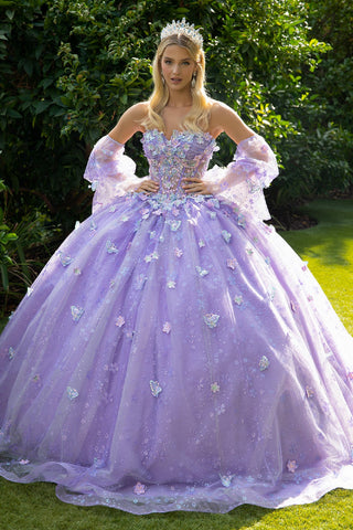 Ballkleid mit Puffärmeln und Applikation von GLS Gloria GL3541