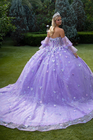 Ballkleid mit Puffärmeln und Applikation von GLS Gloria GL3541