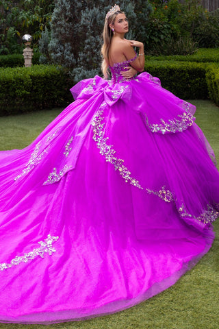 Schulterfreies Ballkleid mit Rüschen von GLS Gloria GL3548