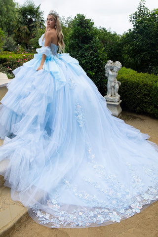 Trägerloses Ballkleid mit mehreren Lagen von GLS Gloria GL3551