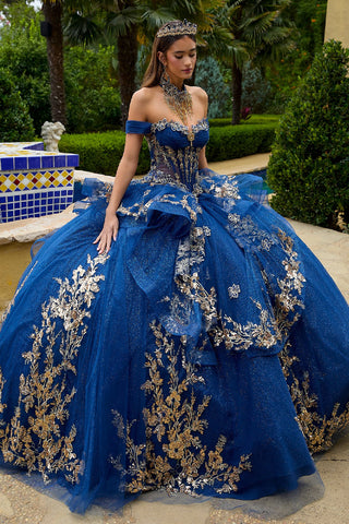 Schulterfreies Ballkleid mit Rüschen von GLS Gloria GL3552