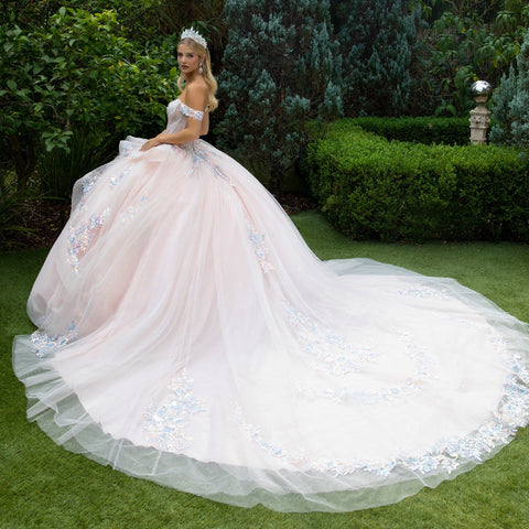 Schulterfreies Ballkleid mit Lagenmuster von GLS Gloria GL3596