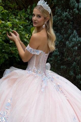 Schulterfreies Ballkleid mit Lagenmuster von GLS Gloria GL3596
