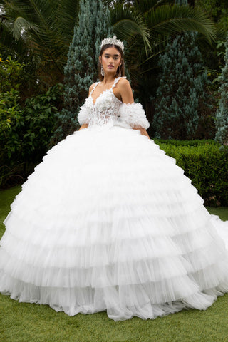 Ärmelloses Ballkleid mit Rüschen von GLS Gloria GL3610