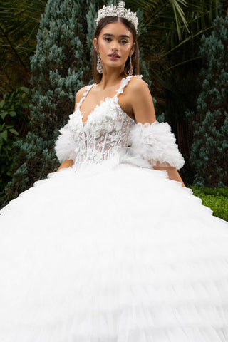 Ärmelloses Ballkleid mit Rüschen von GLS Gloria GL3610