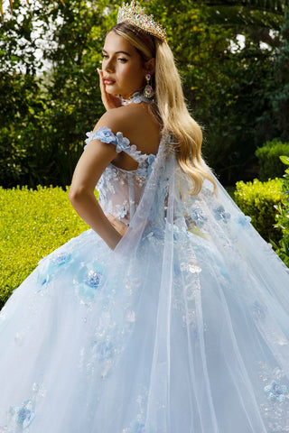Schulterfreies Cape-Ballkleid von GLS Gloria GL3611