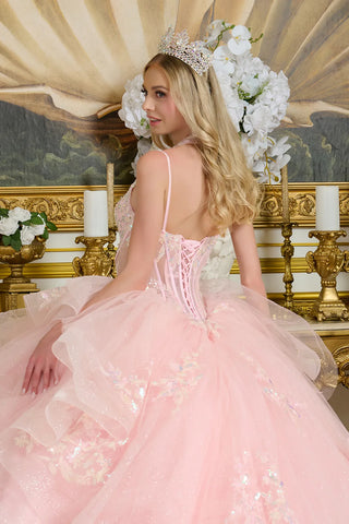 Ärmelloses Cape-Ballkleid von Elizabeth K GL3645