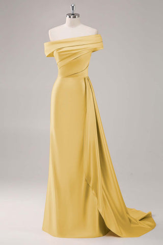 Lilac Sheath One Shoulder Long Formal Dress with Streamer