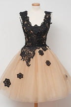 Tüll-Ballkleid Ärmelloses Kurzes Abendkleid