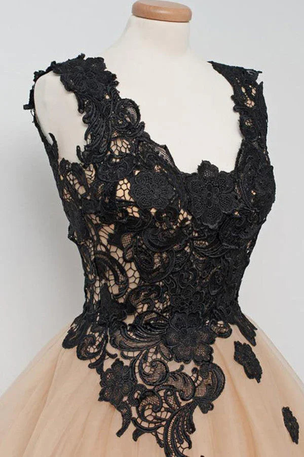 Tüll-Ballkleid Ärmelloses Kurzes Abendkleid