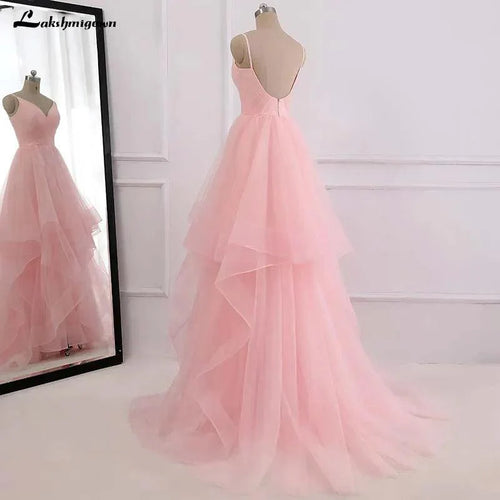 NumberSea Robe de mariée romantique rose plage robe de mariée boho à bretelles tulle fermeture éclair dos avec traîne de 30cm Vestido De Noiva