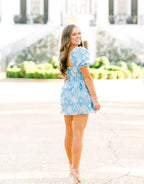 Vestido corto de estilo retro con flores, línea A, para el baile de bienvenida, conjunto de verano Y2957