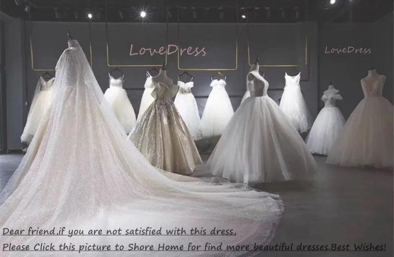 LoveDress Elegant Deep V Neck Wedding Dresses 2024 Lace Appliques Backless A-Line Wedding Gown Sleeveless Tulle Vestido De Noiva