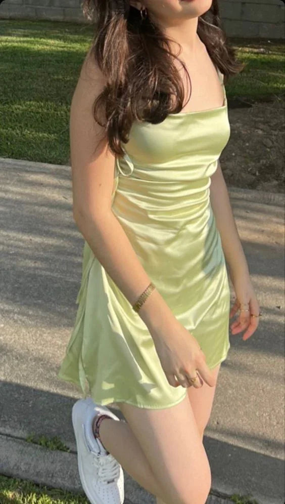 Niedliches A-Linie ärmelloses Heimkehrballkleid Frühlings-Partykleid Y6916