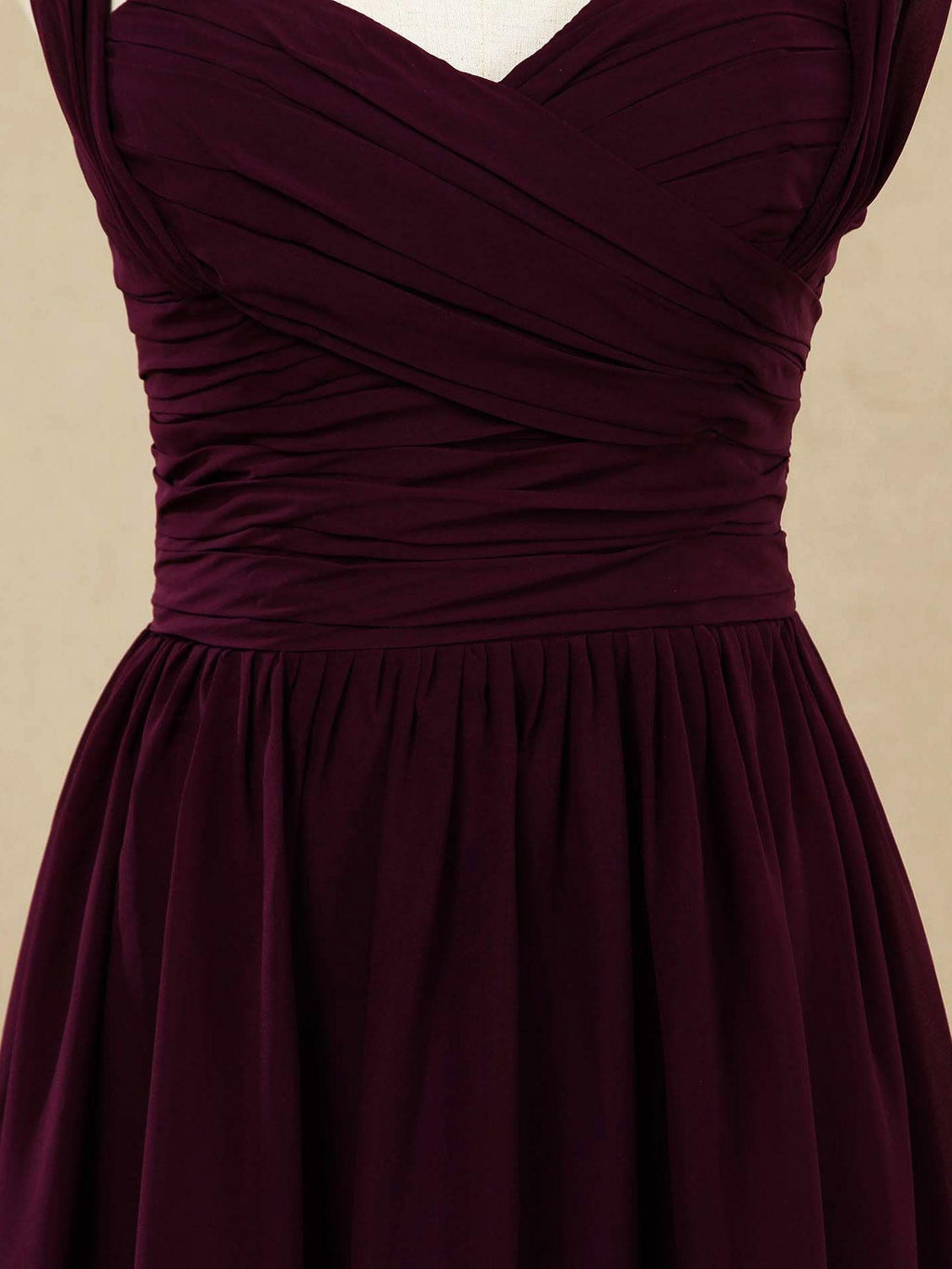 A-Line Straps Floor Length Chiffon Bridesmaid Dress Sweetheart Neck