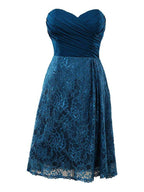 A-line Chiffon Mix Lace Bridesmaid Dress Knee-length Sweetheart With Ruching