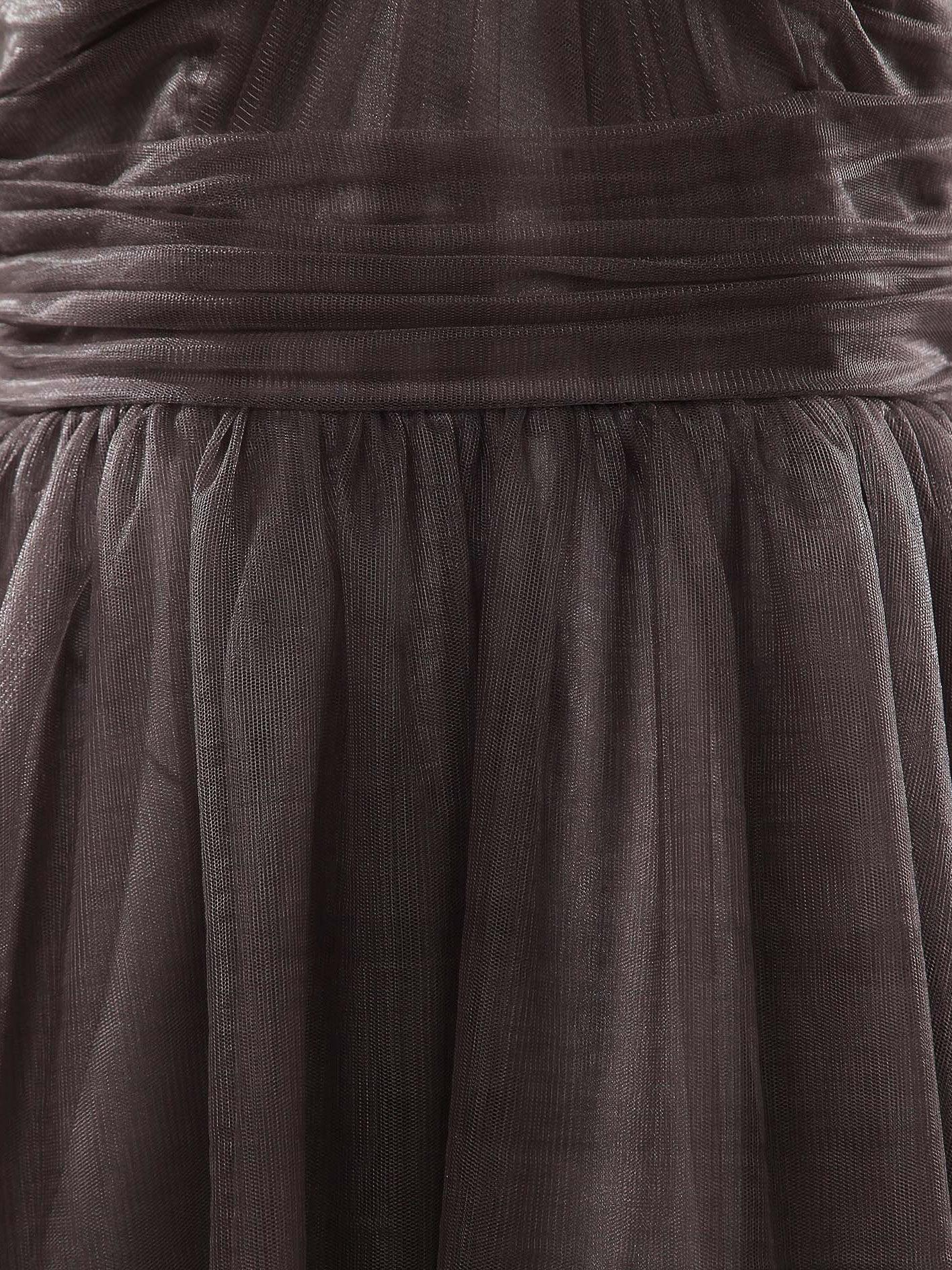 A-line Knee-length Tulle Bridesmaid Dresses Straps Sweetheart Open-back with Ruching