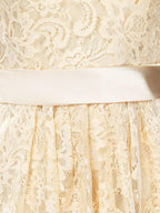 A-Line Jewel Neck Knee Length Lace Bridesmaid Dress Sleeveless