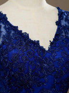 A-Line V-neck Mini Chiffon match Lace Cocktail Dress Open Back Bridesmaid Dress Home Coming Dresses