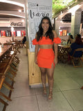 Reizvolles orangefarbenes Zweiteiler-Abschlussballkleid Orangefarbenes Partykleid Y2189