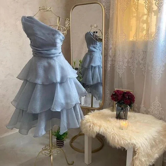 Blaues kurzes Partykleid Homecoming Kleid Y1258