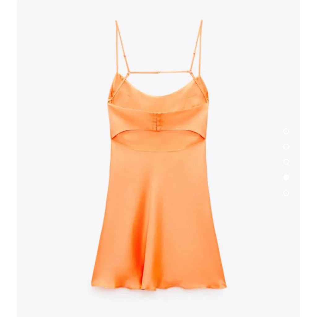 Vestido Bonito Naranja para el Regreso a Casa Vestido para el Regreso a Clases Y2833