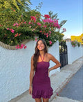 Sexy Halter-Ausschnitt Enges Kleid Heimkehrkleid Y7040