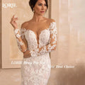 LORIE Pizzo Abiti da Sposa Donna Spalle Scoperte Scollatura a Cuore Abito da Sposa Spiaggia Boho Sirena Sposa Abito da Sposa Vestidos de Novia