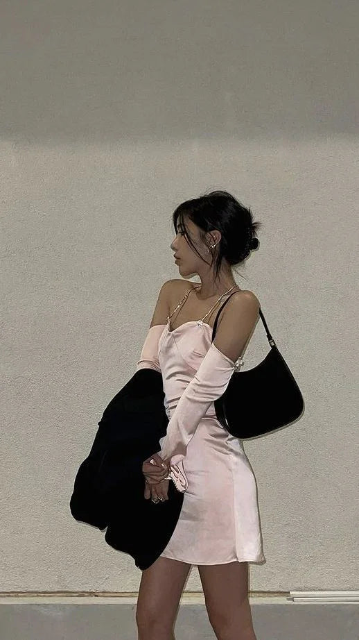 Simple Sheath Blush Pink 18th Birthday Dresses Short Birthday Outfits Pink Homecoming Dress Y6909
