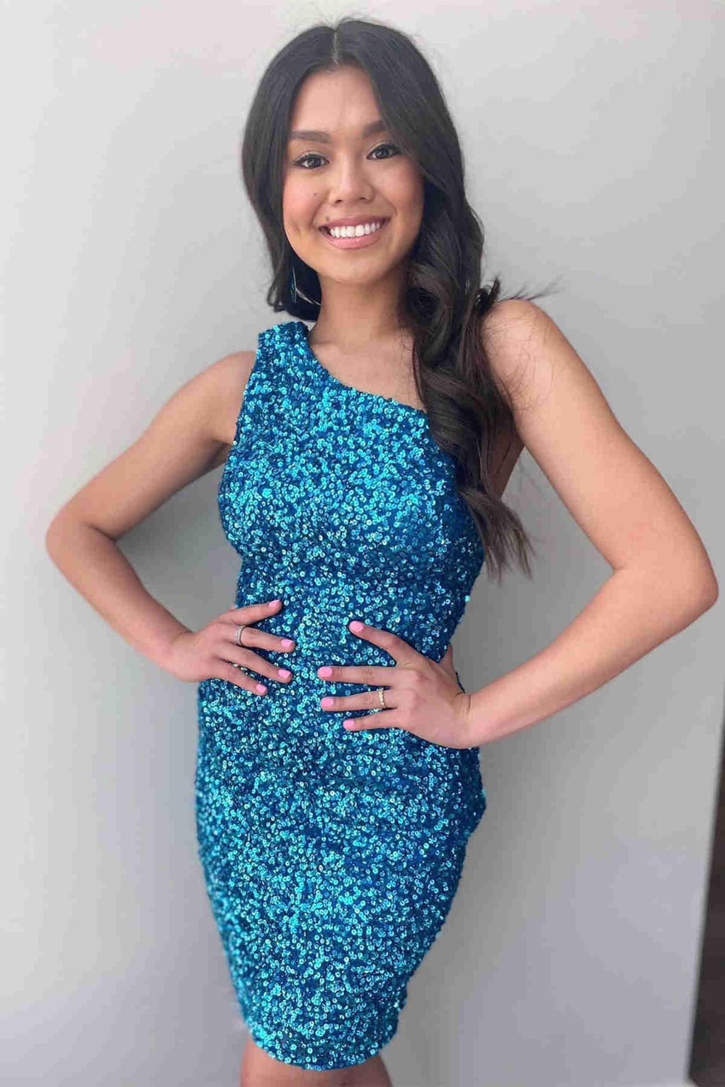 Vestido Corto Rojo de Fiesta de Regreso a Casa con un Solo Hombro SYH23