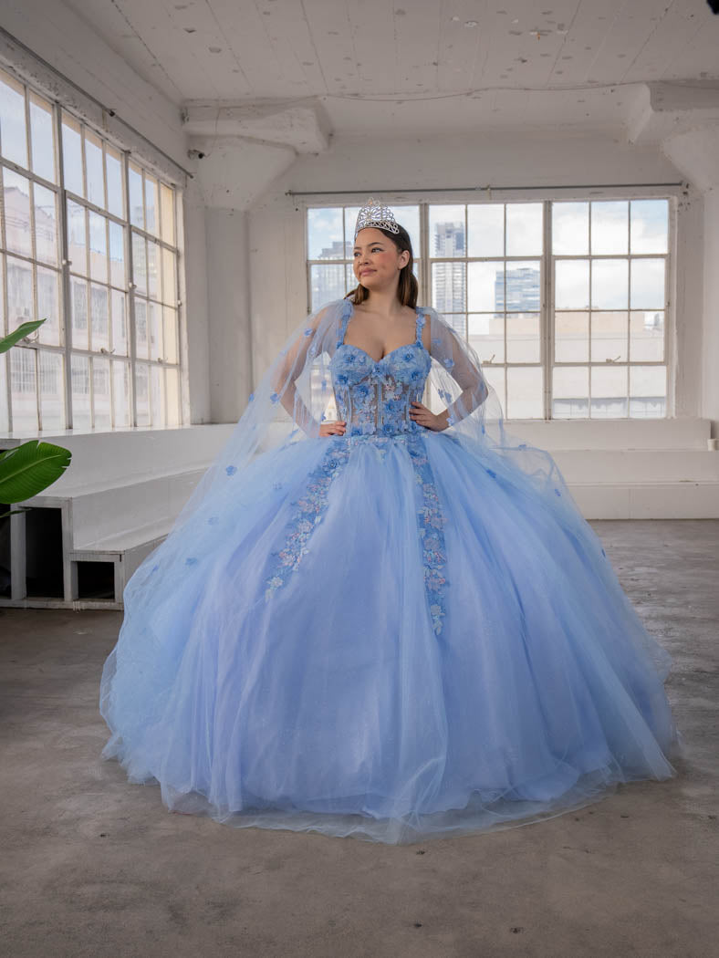 Ärmelloses Ballkleid mit Cape-Ärmeln von Calla SCL30006