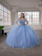 Ärmelloses Ballkleid mit Cape-Ärmeln von Calla SCL30006