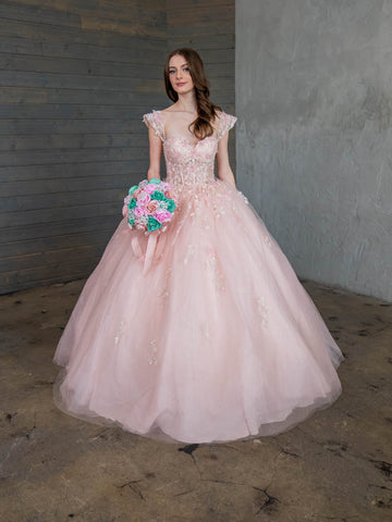 3D-Schmetterlings-Ballkleid mit schulterfreiem Schnitt von Calla SCL30015