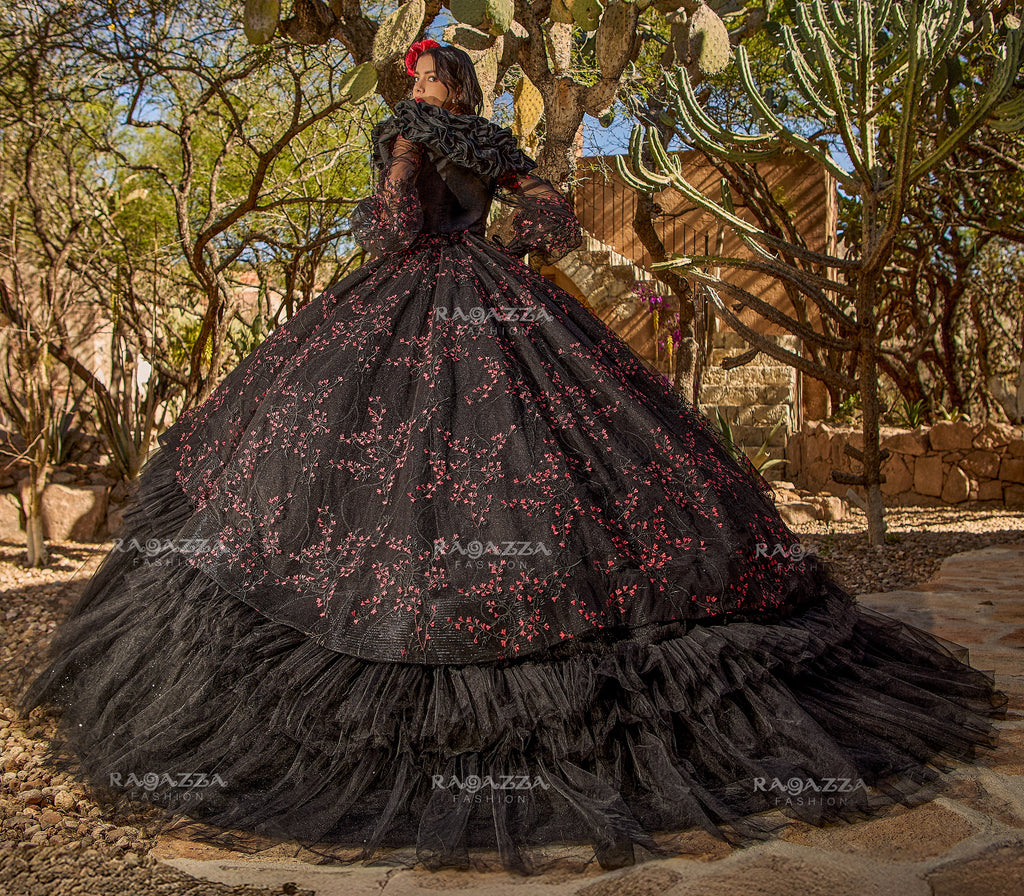 Corset Charro Quinceanera Dress by Ragazza MV55-155