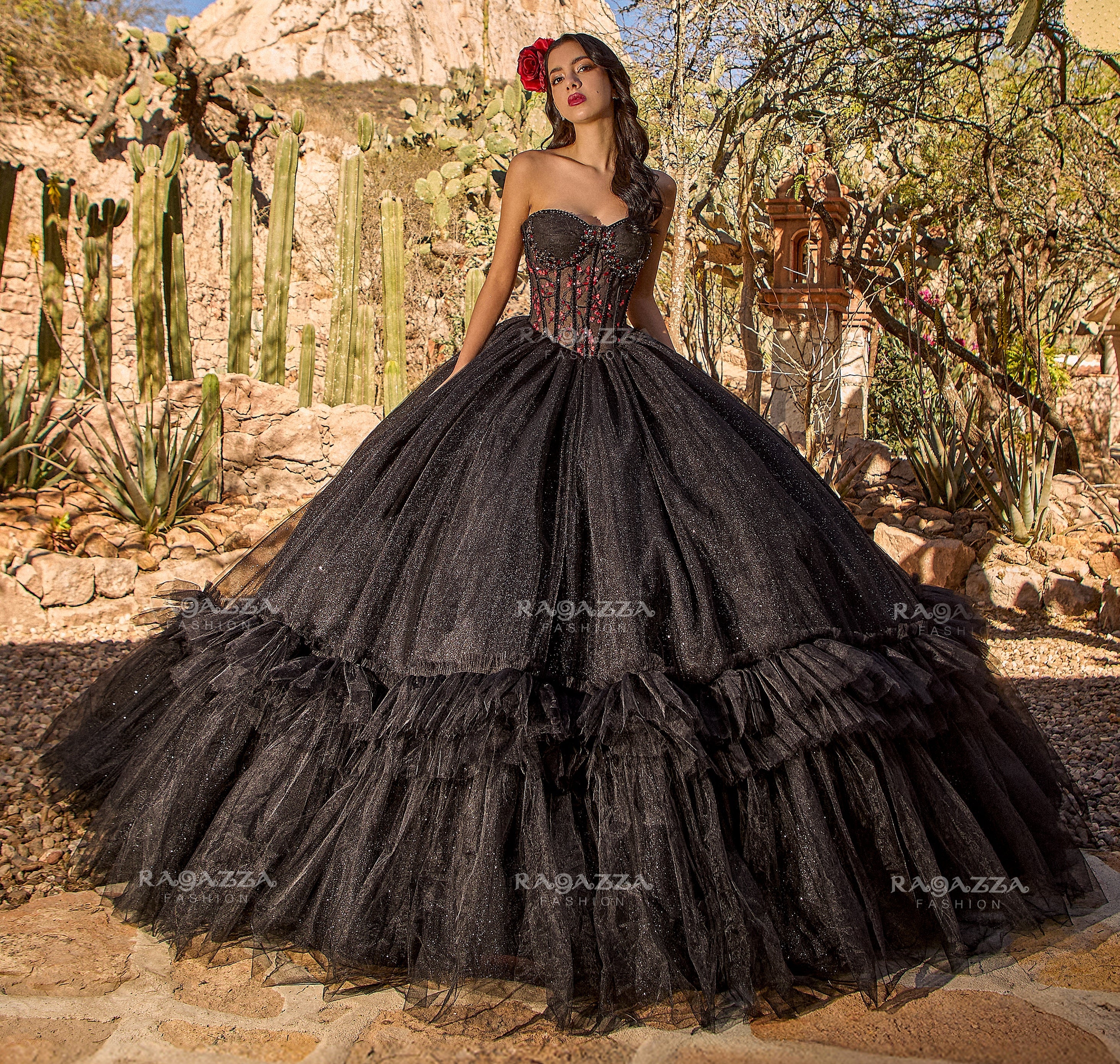 Corset Charro Quinceanera Dress by Ragazza MV55-155