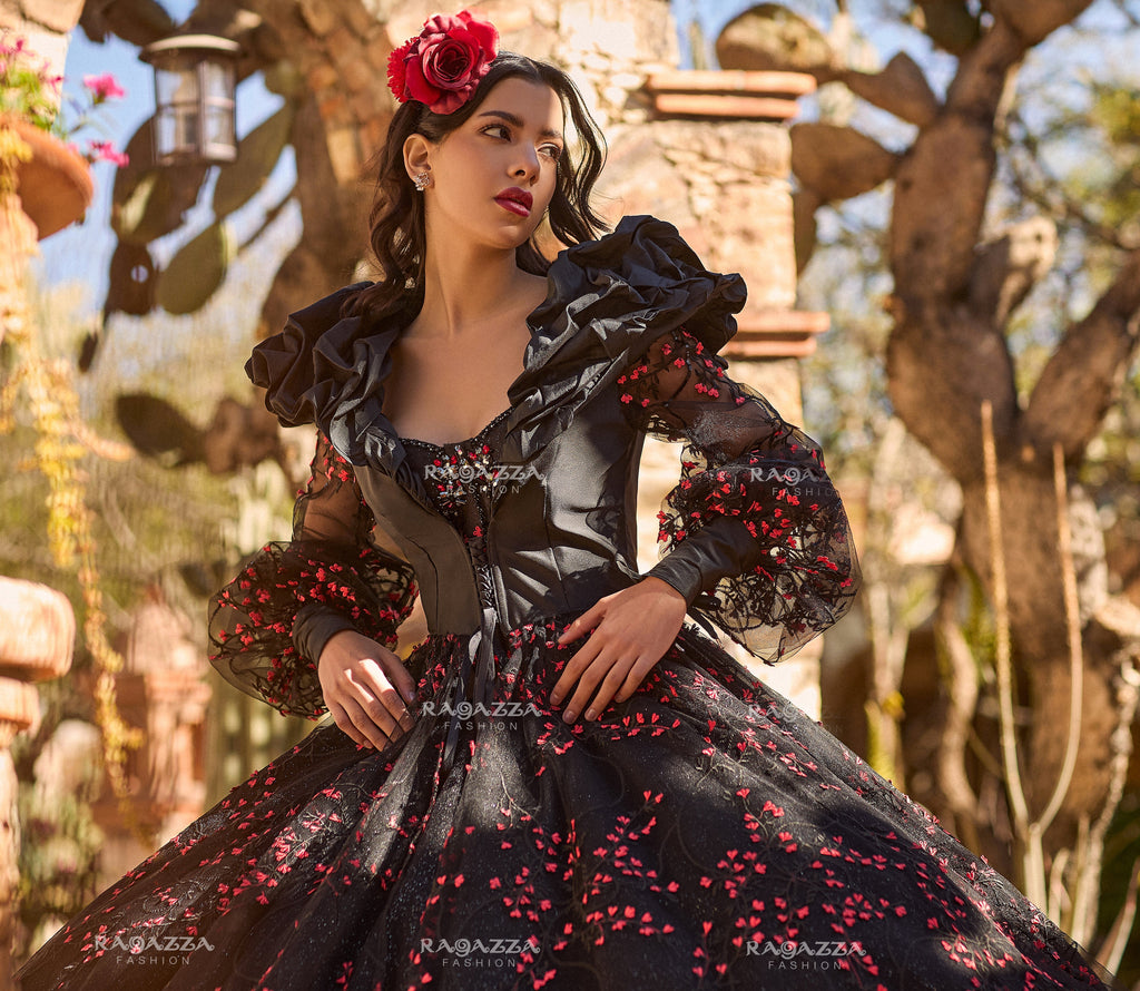 Corset Charro Quinceanera Dress by Ragazza MV55-155