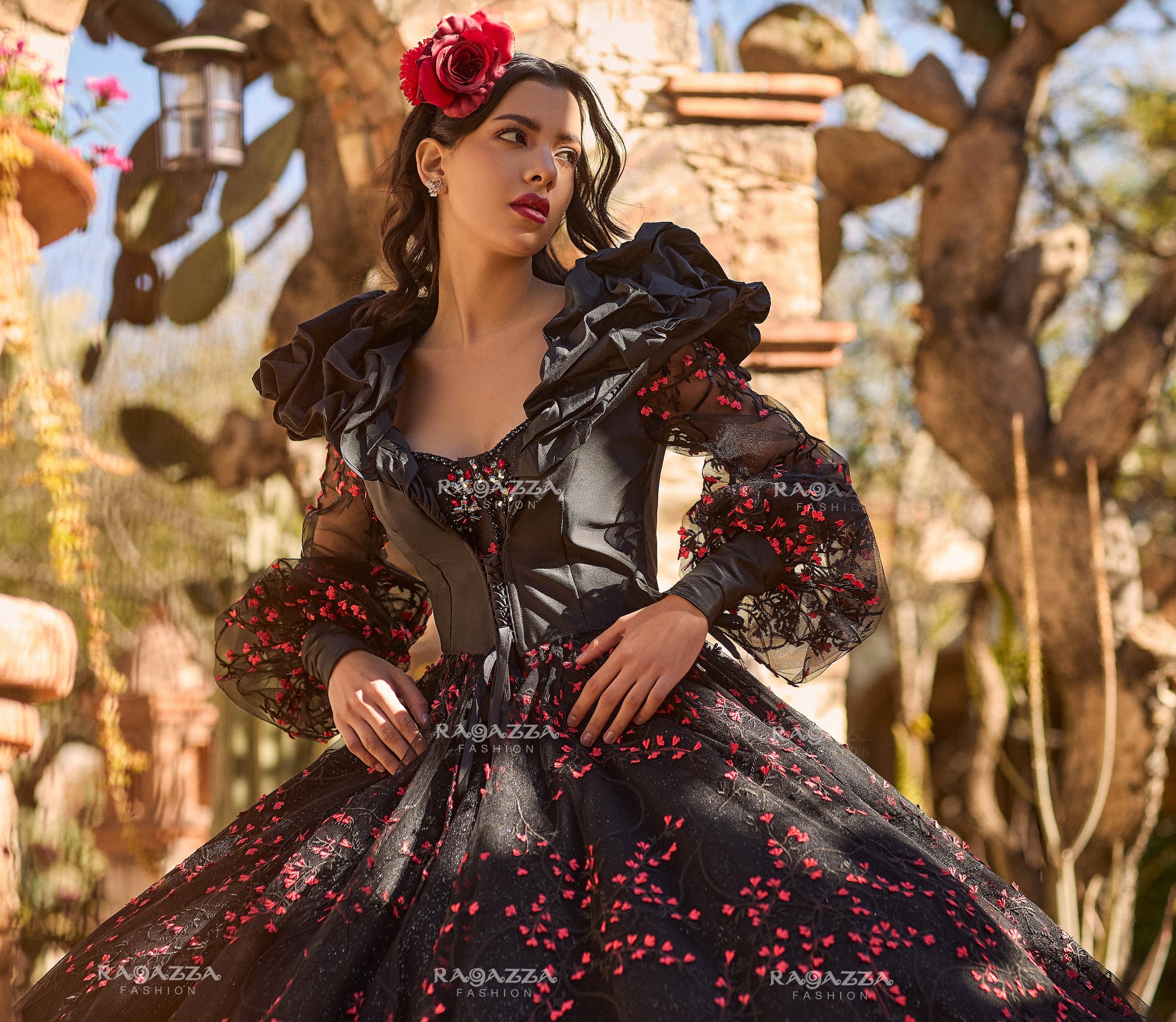Corset Charro Quinceanera Dress by Ragazza MV55-155