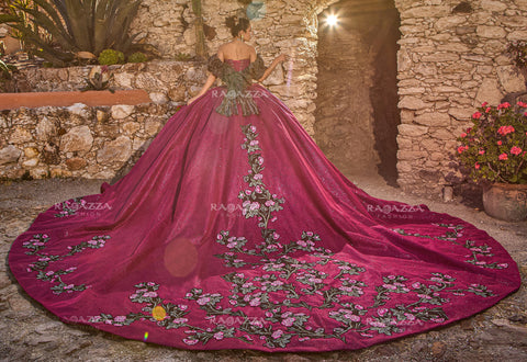 Geblümtes Charro-Quinceanera-Kleid von Ragazza MV56-156