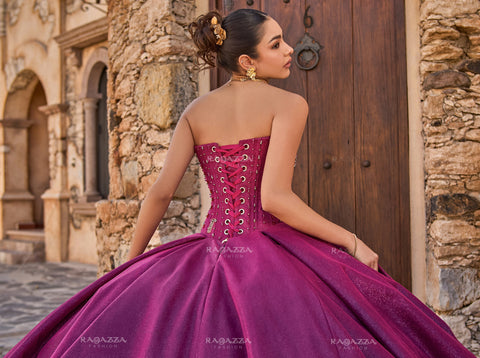 Geblümtes Charro-Quinceanera-Kleid von Ragazza MV56-156