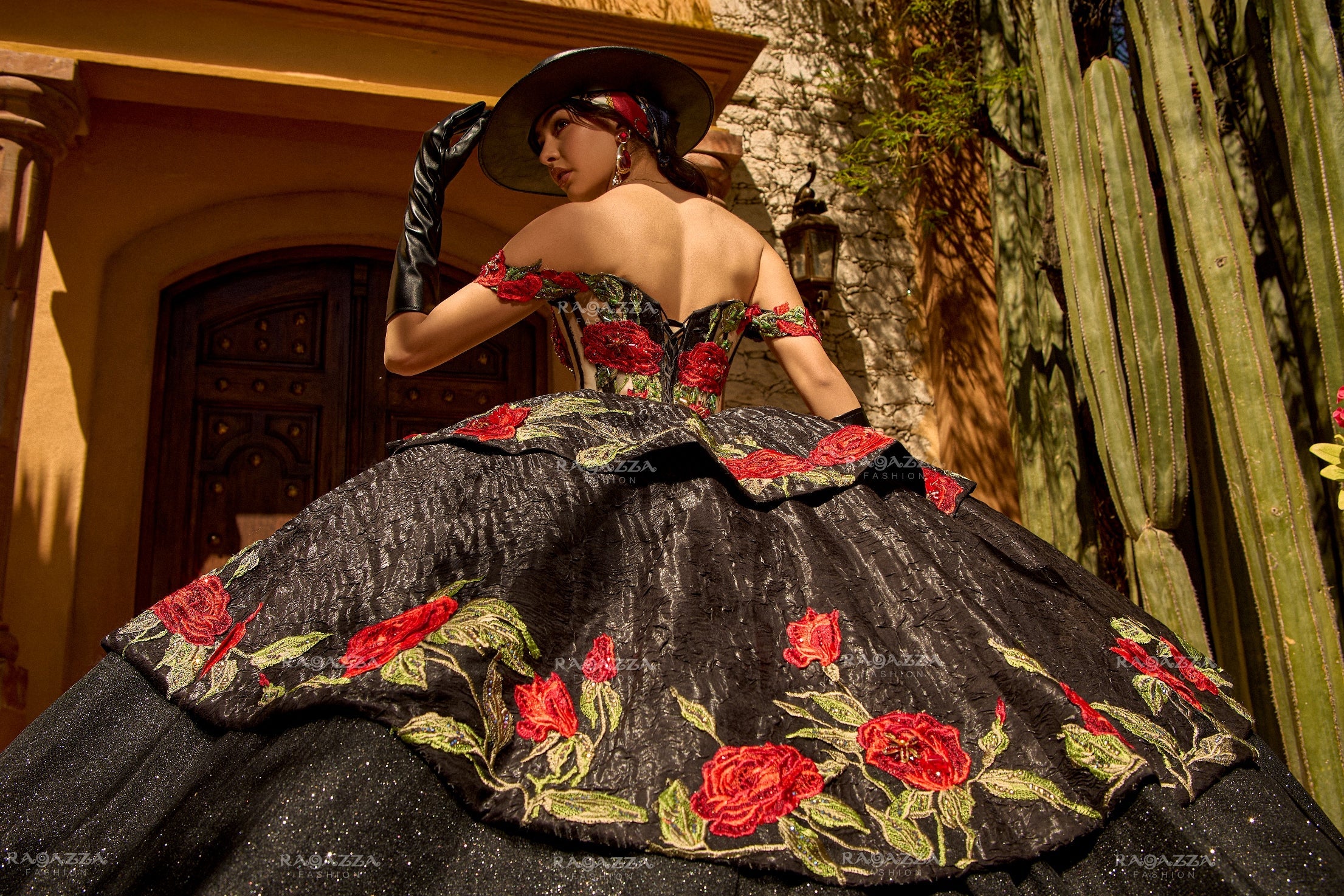 Floral Charro Quinceanera Dress by Ragazza MV57-157