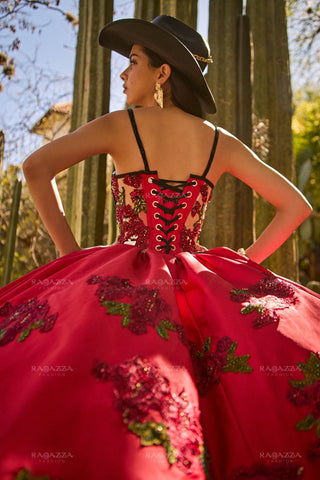 Vestido Charro Quinceanera com folhos da Ragazza MV58-158