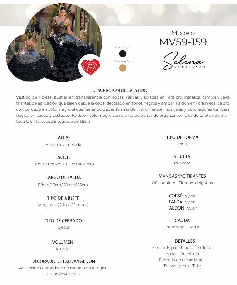 Ruffled Charro Quinceanera Dress by Ragazza MV59-159