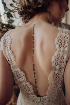 Lace Wedding Dress with Little Cap Sleeves Vintage Lace Pattern Bridal Dress,MW384