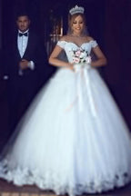 NumberSea Schlichtes Brautkleid Ballkleid Schulterfrei Bodenlang Brautkleid, MW452