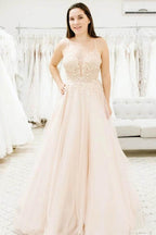 NumberSea Simple Tulle Spaghetti Straps Illusion Plunging V-neck Wedding Dress,MW460